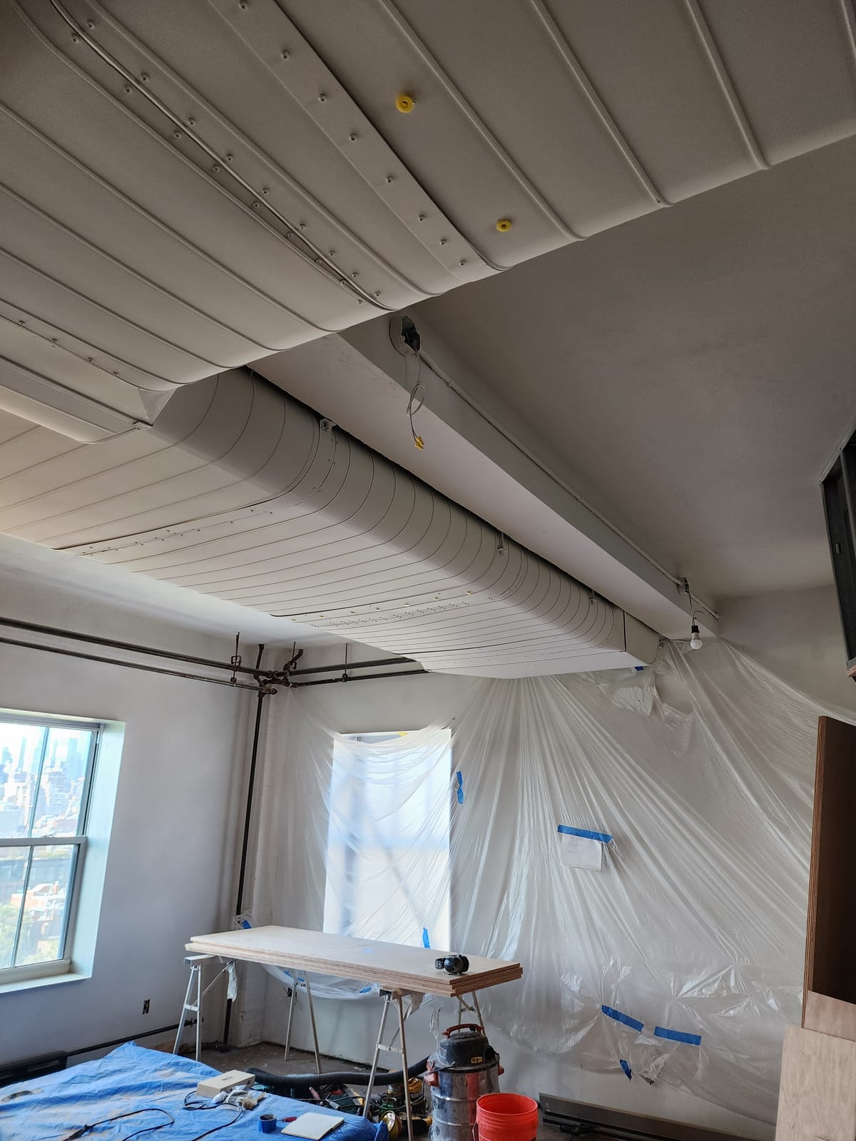 Mitsubishi outdoor condenser on concrete pad